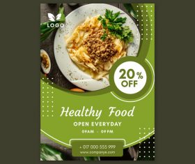Healthy food open everyday flyers vector