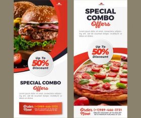 Healthy is delicious combo meals discount poster vector