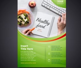 Healthy recipe flyers vector