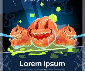 Holiday flyer halloween party vector