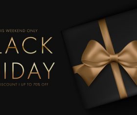 Holiday sale black friday flyer vector
