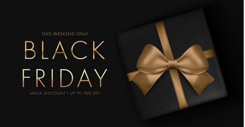 Holiday sale black friday flyer vector