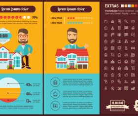 Home sales infographic vector