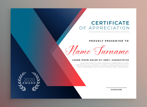 Honor certificate vector