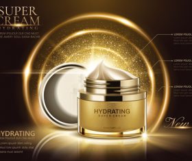 Hydrating skin care product advertising vector