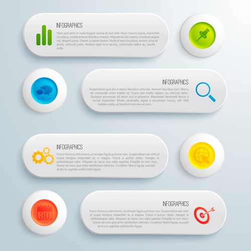 Info graphic object navigation design vector
