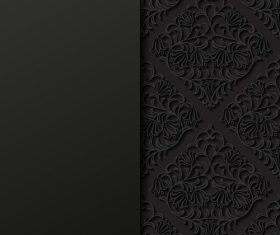 Islamic black ornament vector