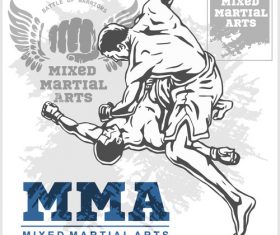 KO MMA fighting vector