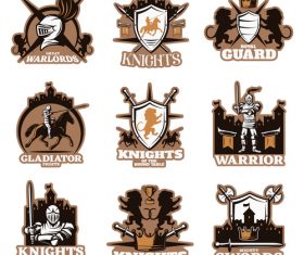 Knights of the round table logo vector