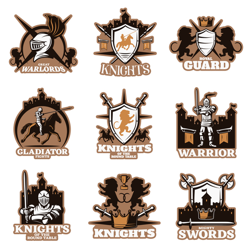 Knights of the round table logo vector