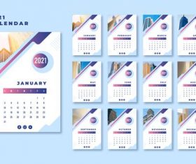 Landmark building cover 2021 calendar vector
