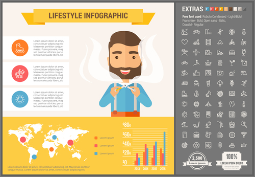 Lifestyle infographic vector