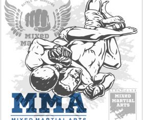 MMA Rear Naked Choke vector