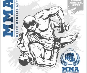 MMA fight vector posters