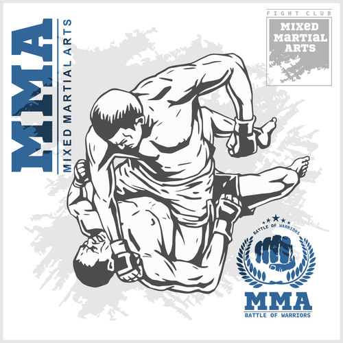 MMA fight vector posters
