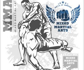 MMA mixed martial arts vector