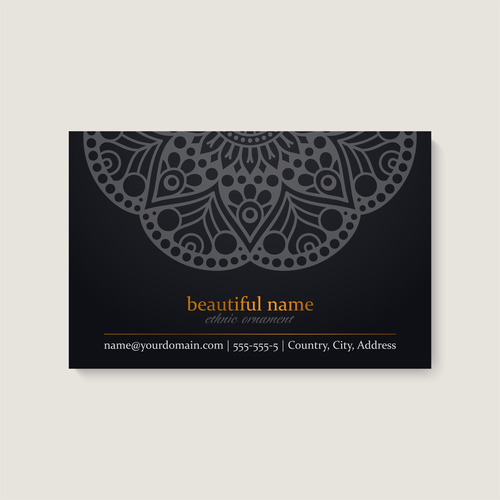 Mandala business card pattern vector