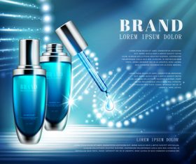 Mens skin care water advertising vector
