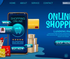 Mobile app shopping vector