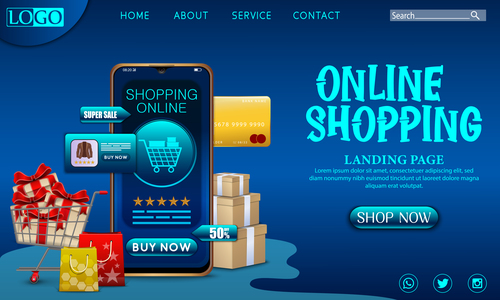 Mobile app shopping vector