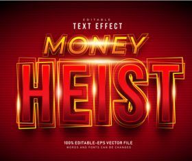 Money heist font text effect in vector