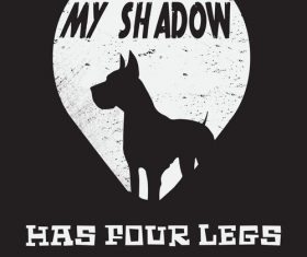 My shadow typography tshirt design vector