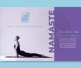 Namaste yoga poster vector