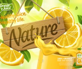Nature healthy life advertising vector