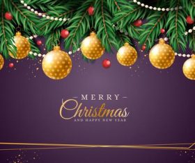 New Year design festive realistic background vector