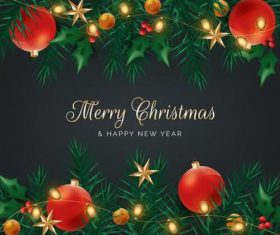 New Year greeting card vecto