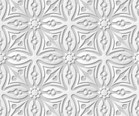 Paper floral 3Dpattern vector
