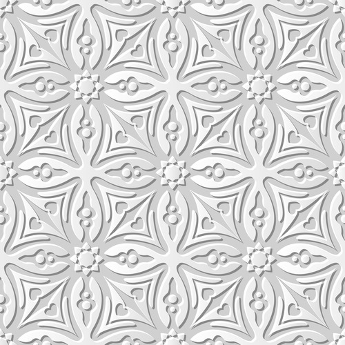 Paper floral 3Dpattern vector