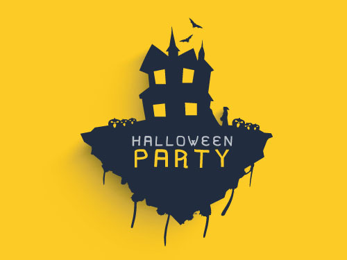 Party halloween silhouette vector
