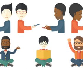 People communicating cartoon vector
