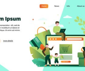 People who like online shopping illustration vector