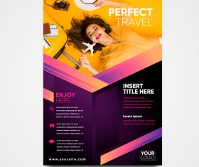 Perfect travel flyer vector