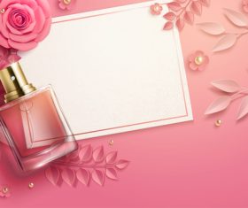 Perfume advertising 3d illustrations vector