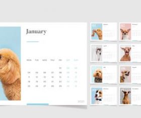 Pet cover 2021 calendar vector