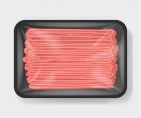 Plastic container for food vector