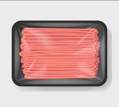 Plastic container for food vector