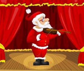Play the violin santa claus vector