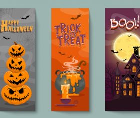 Halloween haunted house with moon cartoon vector free download