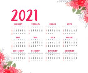 Practical 2021 calendar vector