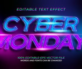 Purple and blue font text effect in vector
