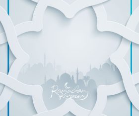 Ramadan Kareem greeting background islamic vector design