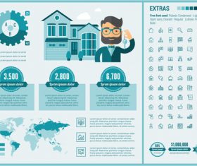 Real estate infographic vector