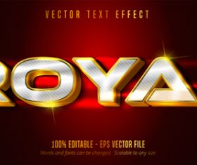 Royal editable font effect text vector