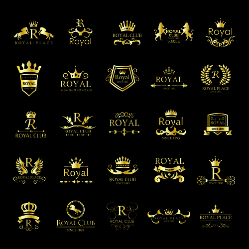 Royal golden logo vector