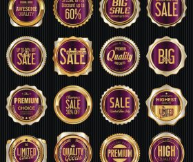Sales labels collection vector