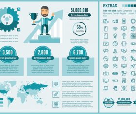 Sales performance infographic vector